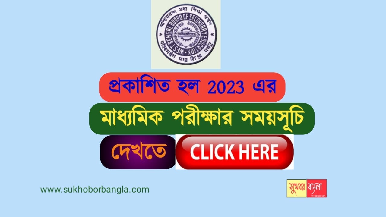 Madhyamik Exam 2023 Routine