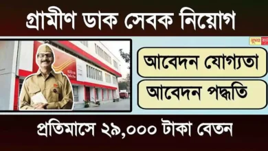 GDS Recruitment: গ্রামীণ ডাক সেবক পদে কর্মী নিয়োগ। মাসে বেতন 29,000 টাকা। মাধ্যমিক পাশে আবেদন করুন 11 Post Office GDS Recruitment